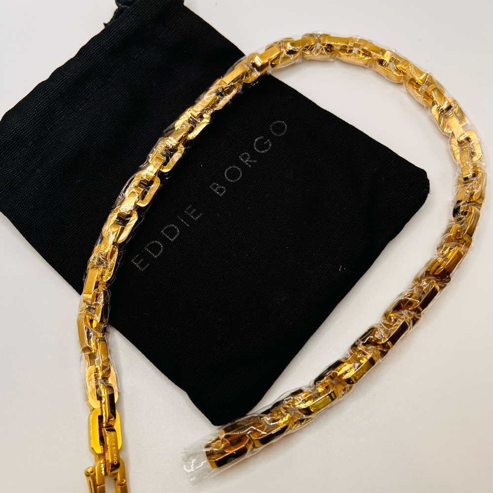 Eddie Borgo 17” Supra Chain Link Necklace 12K Gold Plate Chunky